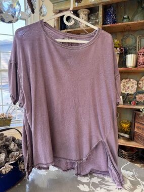 Free People We The Free Oversized Tee w/Hi-Lo Sz oversized/Small